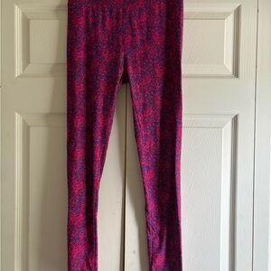 LuLaRoe Red and Blue Leggings, OS